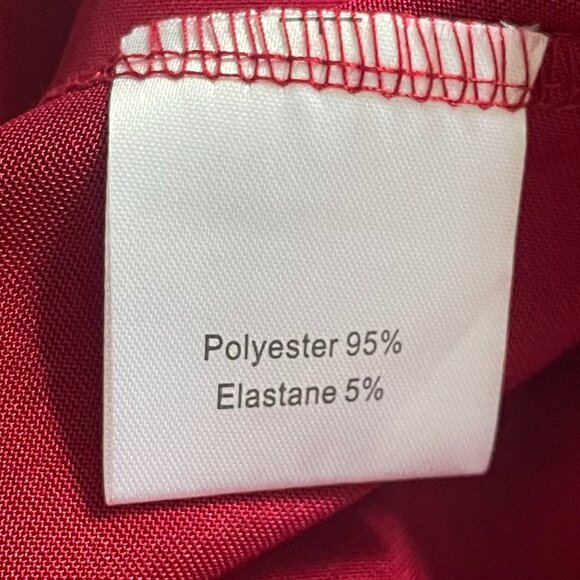 NWOT Dark Red Satin Christmas Mini Dress w Bow - Picture 14 of 14